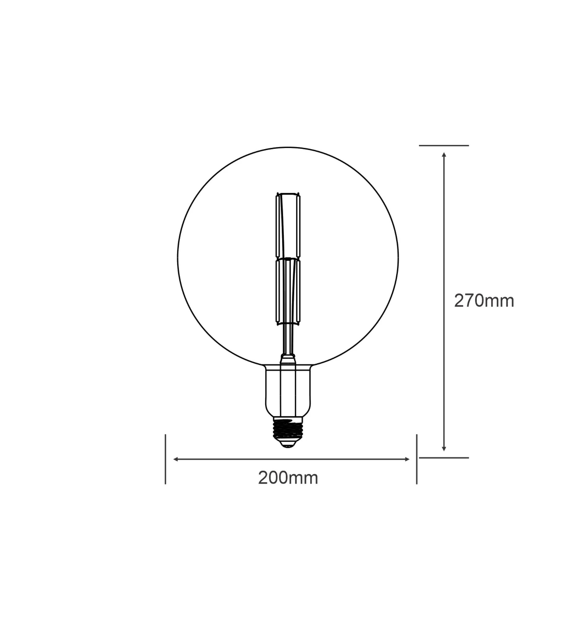 Classic Style LED Type K1 E27 Dimmable 4W 2100K 120lm 4300231  Luxram Classic Style
